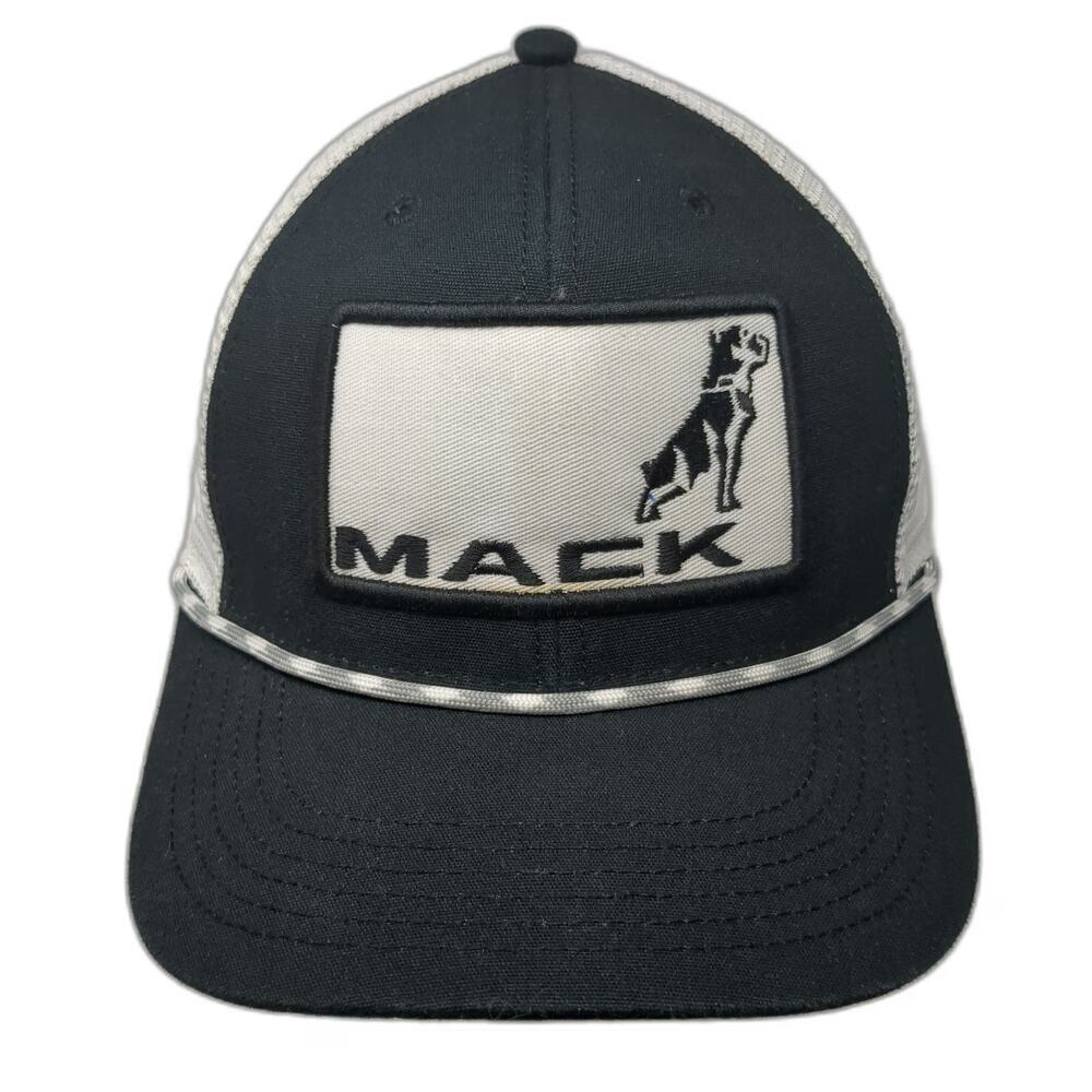 Legacy Mack Trucks Bulldog Logo Trucker Hat Black One Size Mesh Snapback Rope